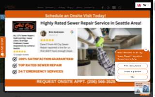 All City Sewer Repair website