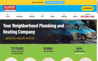 McMahon Plumbing & Heating website
