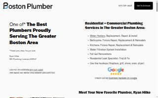 The Boston Plumber website