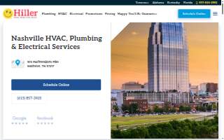 Hiller Plumbing, Heating, Cooling & Electrical of Nashville website