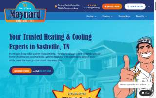Maynard Plumbing Heating and Cooling website