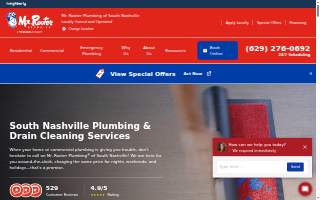 Mr. Rooter Plumbing of South Nashville website