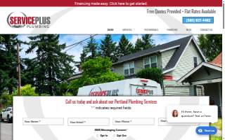 Service Plus Plumbing website