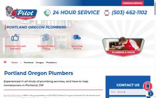 Pilot Plumbing and Water Restoration of Portland website