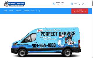 Perfect Service Plumbing and Drain Cleaning website