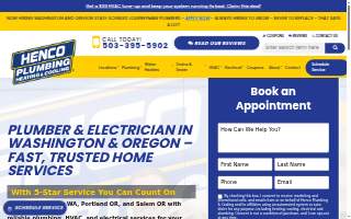 Henco Plumbing Services website