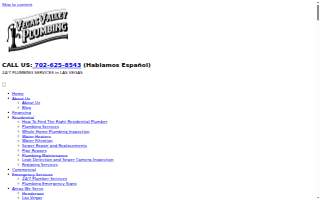 Vegas Valley Plumbing website