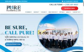 Pure Plumbing & Air website