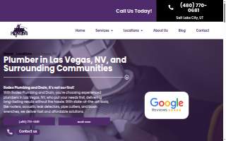 Rodeo Plumbing of Las Vegas website