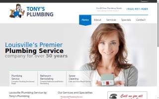 Tony's Plumbing Co Inc website