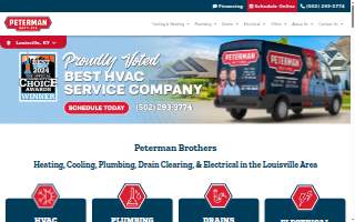 Peterman Brothers Heating Cooling Plumbing website