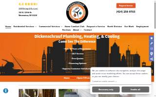 Dickenschrauf Plumbing, Heating, & Cooling website