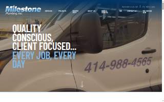 Milestone Plumbing, Inc. website