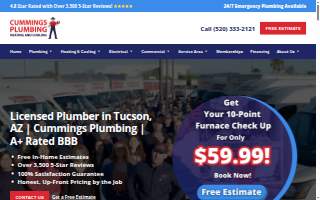 Cummings Plumbing Heating and Cooling website