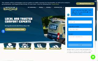 Lee's Air, Plumbing, & Heating of Fresno website