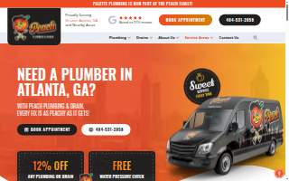 Peach Plumbing & Drain website