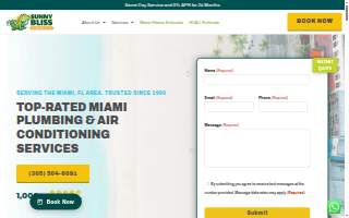 Sunny Bliss Plumbing & Air website