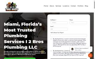 2 Bros Plumbing website