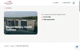 Mount Nittany Health Toftrees website