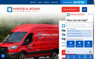 Mayes & Sons Plumbing Co. website