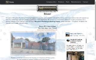 Menyhart Plumbing & Heating Supply Co website