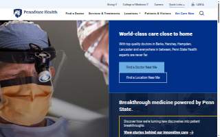 Penn State Health BMR website