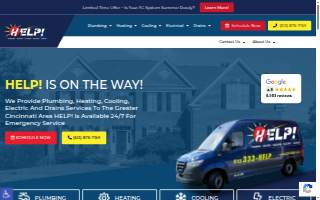 HELP Plumbing, Heating, Cooling and Drains website