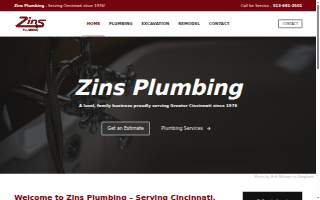 Zins Plumbing website