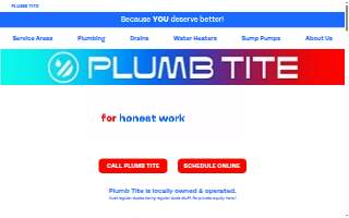 Plumb Tite Plumbing & Drains website