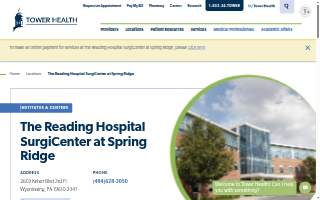 The Reading Hospital SurgiCenter at Spring Ridge website
