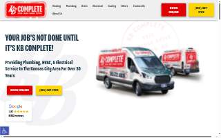 KB Complete Plumbing, Heating, Cooling & Electrical Inc. website