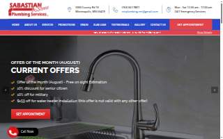 Sabastian and Sons Plumbing Service LLC website