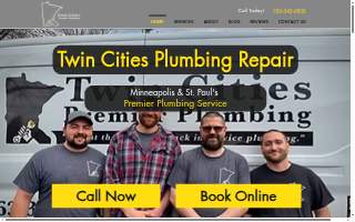 Twin Cities Premier Plumbing website