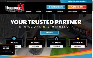 Hurlburt Heating & Plumbing website