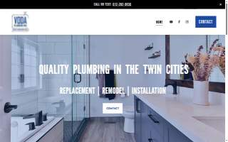 Voda Plumbing Inc. website