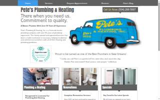 Pete's Plumbing and Heating, Inc. website