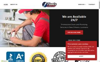 Tom's Plumbing and Drain Service, LLC website