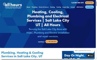All Hours Plumbing, Heating & Cooling website