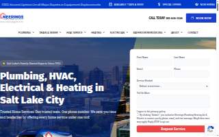 Neerings Plumbing Heating Air & Electric website