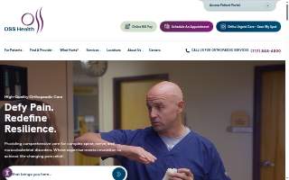 OSS Health Orthopedic website