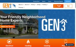 GEN3 Electric & HVAC website