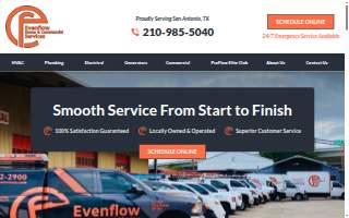 Evenflow Home & Commercial Services website