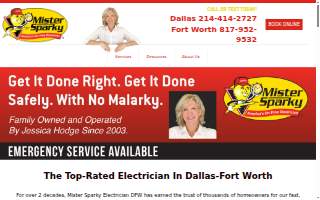 Mister Sparky Electrician DFW of Dallas website
