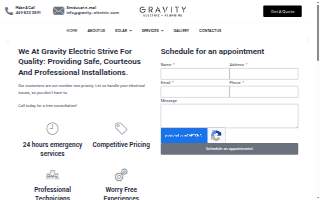 Gravity Electric website