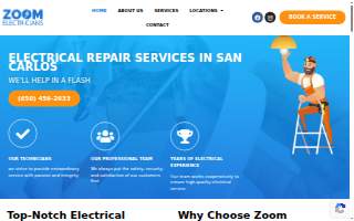 Zoom Electricians of San Jose website