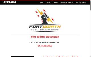 Fort Worth Electrician Pros website