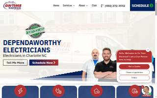 On Time Electrical website