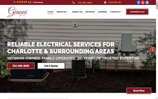 Gianni Electrical Service website