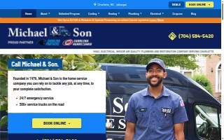 Michael & Son Services of Charlotte website