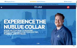 NuBlue Electric, Plumbing and Air of Charlotte website